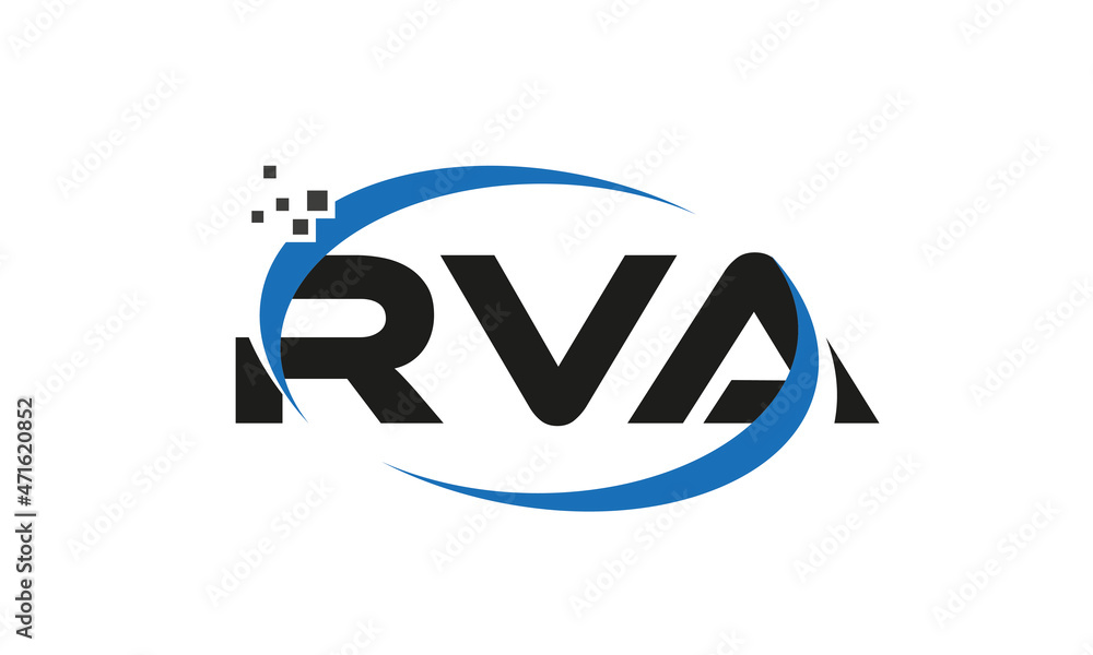 dots or points letter RVA technology logo designs concept vector Template Element dots or points letter RVA technology logo designs concept vector Template Element