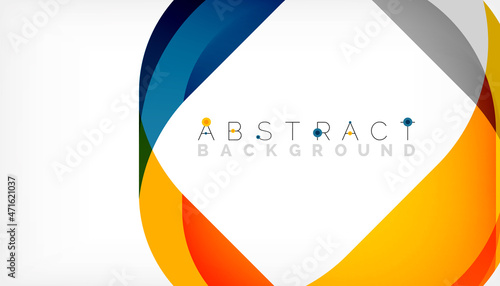 Abstract square shape with overlapping waves, minimal geometric background. Vector Illustration For Wallpaper, Banner, Background, Landing Page