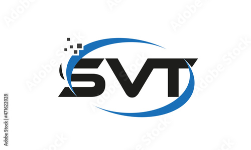 dots or points letter SVT technology logo designs concept vector Template Element	