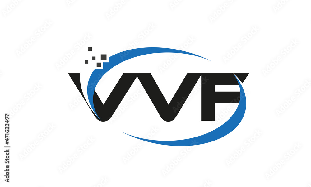 dots or points letter VVF technology logo designs concept vector Template Element dots or points letter VVF technology logo designs concept vector Template Element