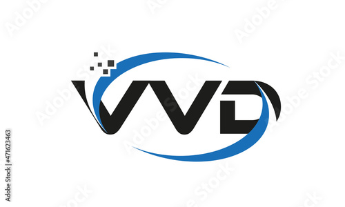dots or points letter VVD technology logo designs concept vector Template Element	 photo
