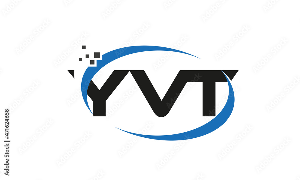 dots or points letter YVT technology logo designs concept vector Template Element	