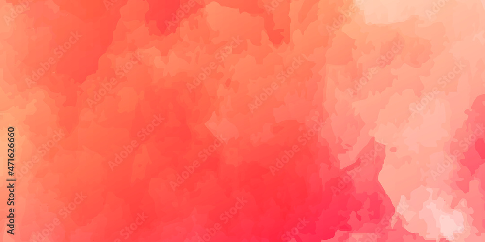 Soft red watercolor background for your banner, poster, invitation, business card concept vector. Red watercolor background illustration vector.	