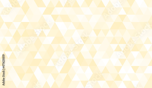 Abstract seamless pattern of geometric shapes. Mosaic background of  triangles. Evenly spaced triangles in different shades of amber. Vector illustration