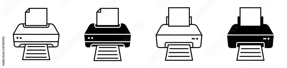 Printer vector icon in line and flat style. Printer icon with editable stroke. Printer symbol. Good for graphic and web design. Vector illustration Printer vector icon in line and flat style. Printer icon with editable stroke. Printer symbol. Good for graphic and web design. Vector illustration