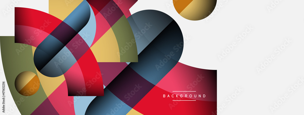 Trendy shapes, color minimal design composition, lines and shadows for wallpaper banner background or landing page Trendy shapes, color minimal design composition, lines and shadows for wallpaper banner background or landing page