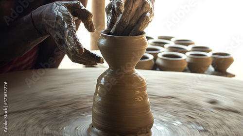 Canvas Print Pottery Making