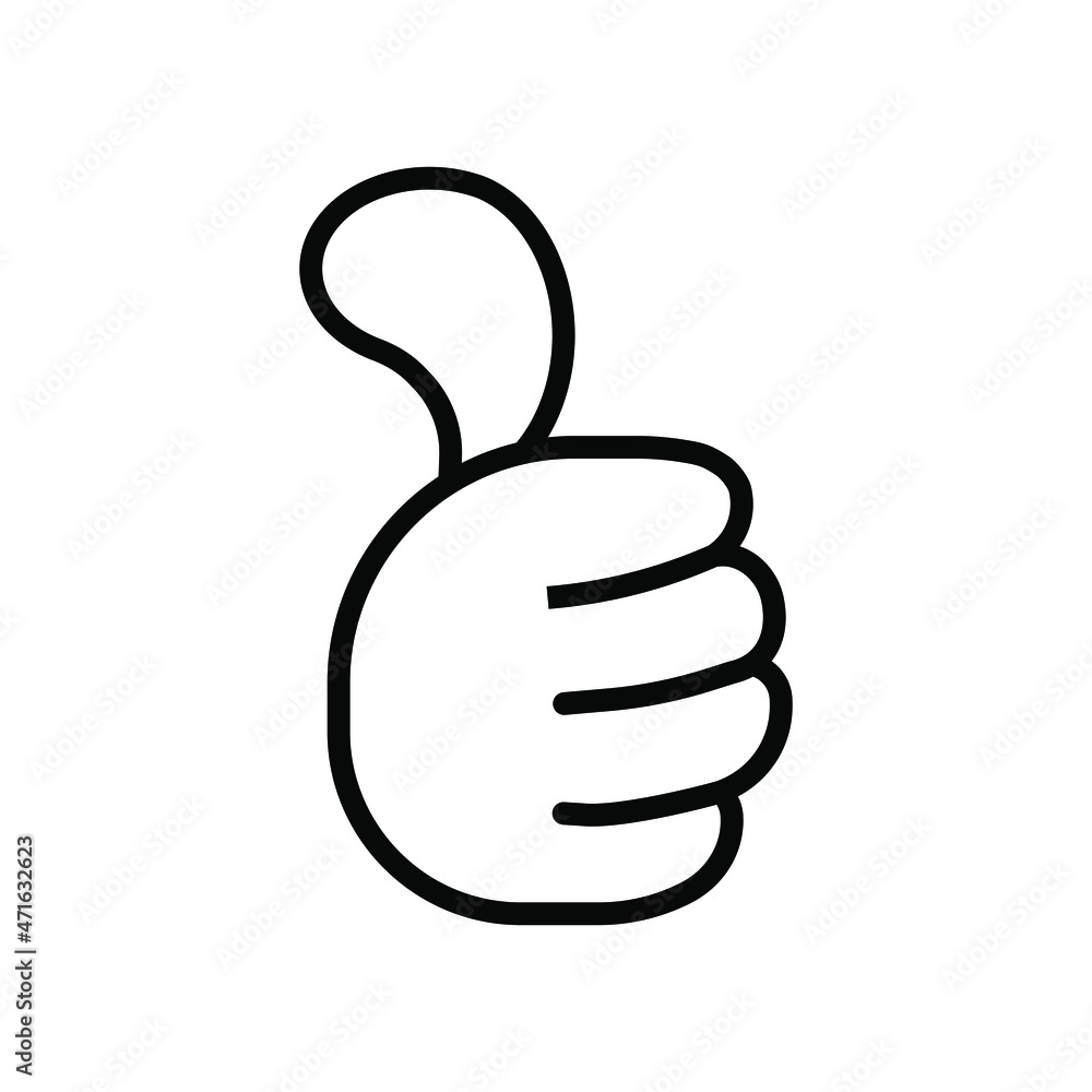 Like icon vector. hand like, hand thumb up icon. Cute and cute thumbs up sign. Isolated on a blank background which can be edited and changed colors. Like icon vector. hand like, hand thumb up icon. Cute and cute thumbs up sign. Isolated on a blank background which can be edited and changed colors.