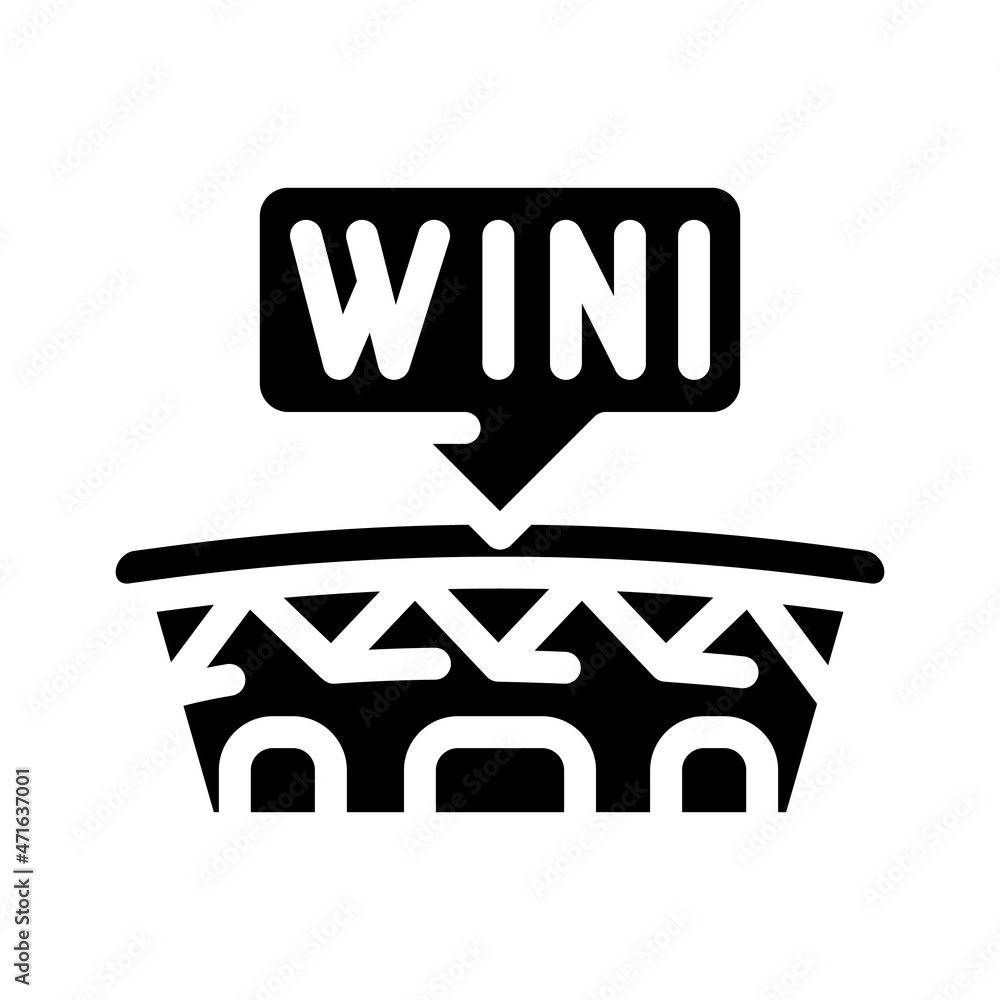 Fototapeta premium stadium sport construction glyph icon vector. stadium sport construction sign. isolated contour symbol black illustration