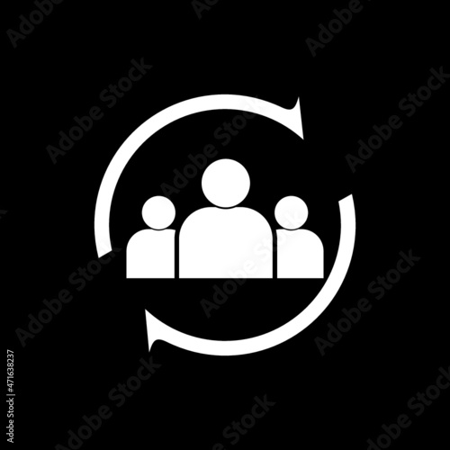 Customer support icon isolated on dark background