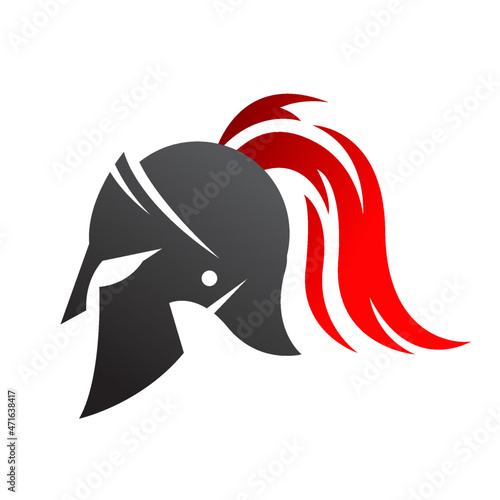 gladiator helmet sideview icon vector illustration spartan helmet logo clipart