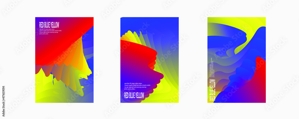red blue yellow background. red yellow blue fluid background illustration. modern red yellow blue blue background. perfect for print materials, banners, promotional media, flyers, book covers and more