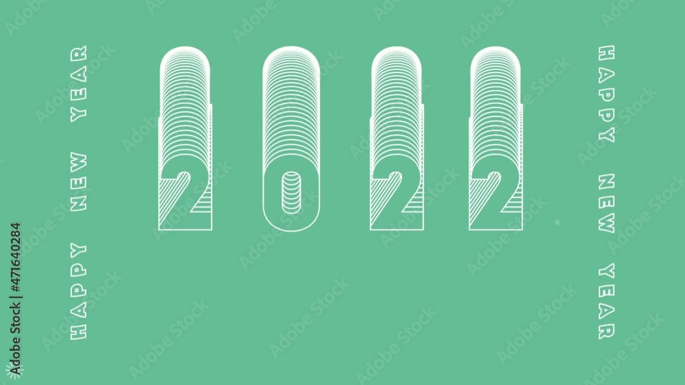 Happy New Year 2022 Animation. Creative 2022 Text Animation Background. Modern Animation Design. Happy New Year 2022 Animation. Creative 2022 Text Animation Background. Modern Animation Design.