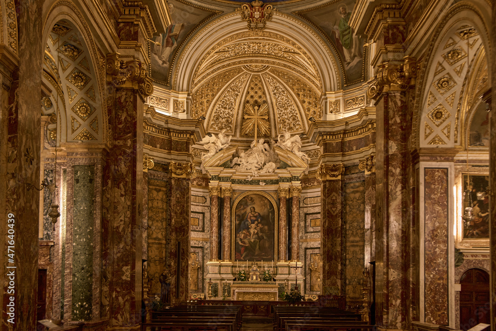 Obraz premium The church of S. Antonio dei Portoghesi in the Campo Marzio district of Rome