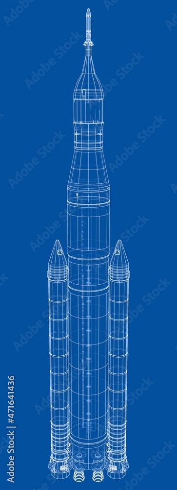 Space rocket concept outline