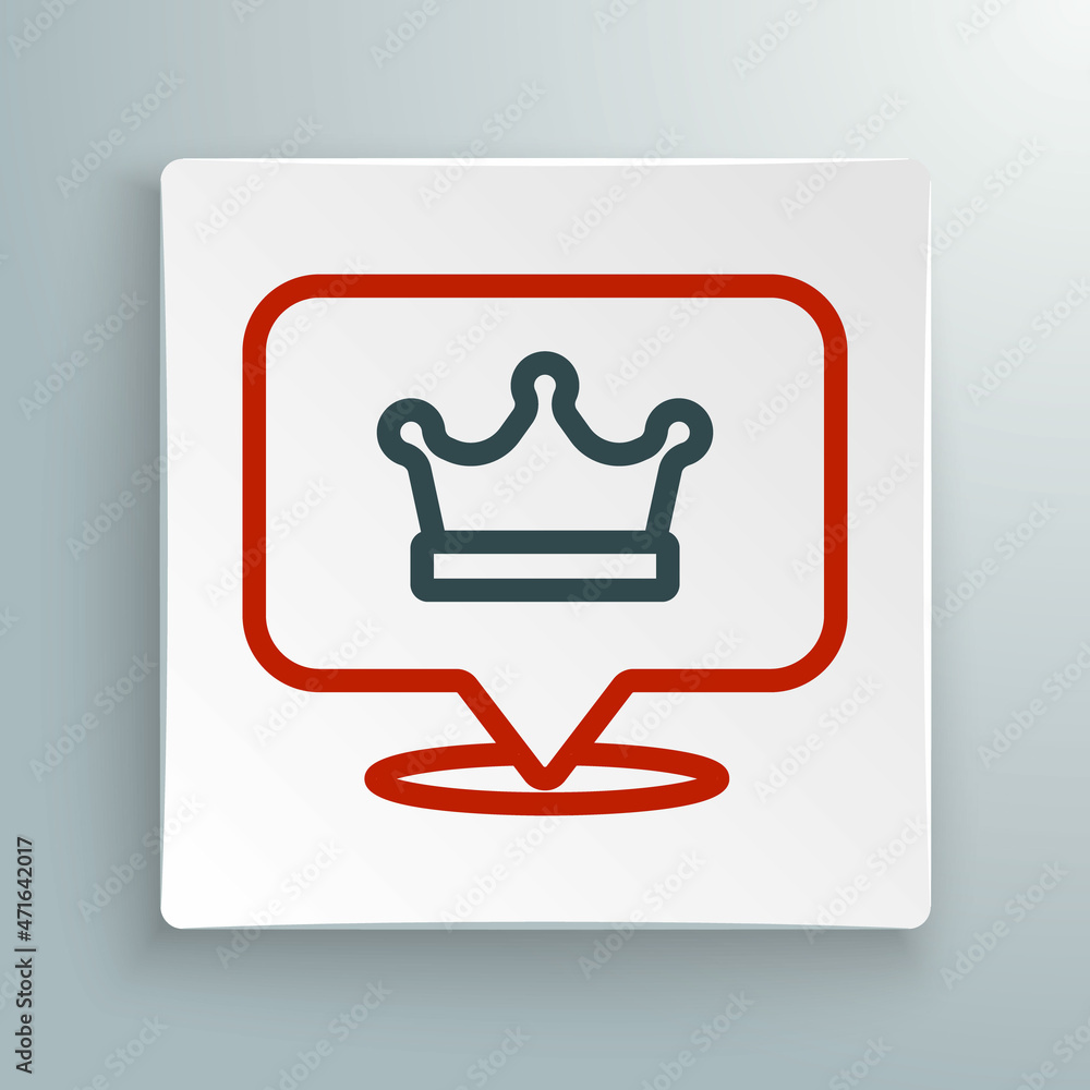 Line King crown icon isolated on white background. Colorful outline concept. Vector Line King crown icon isolated on white background. Colorful outline concept. Vector
