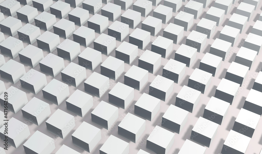 Abstract geometric background stacked white cubes, 3D render technology illustration. Abstract geometric background stacked white cubes, 3D render technology illustration.