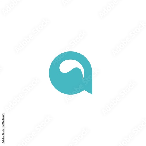 initials a logo vector template water © Najwa