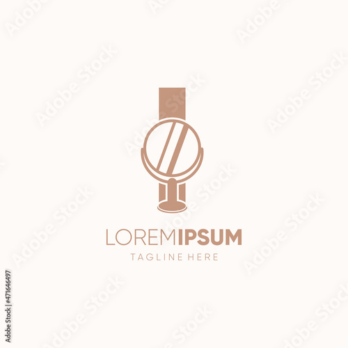 Letter I Mirror Logo Design Vector Icon Graphic Emblem Illustration