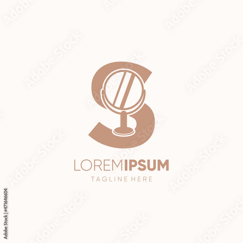Letter S Mirror Logo Design Vector Icon Graphic Emblem Illustration