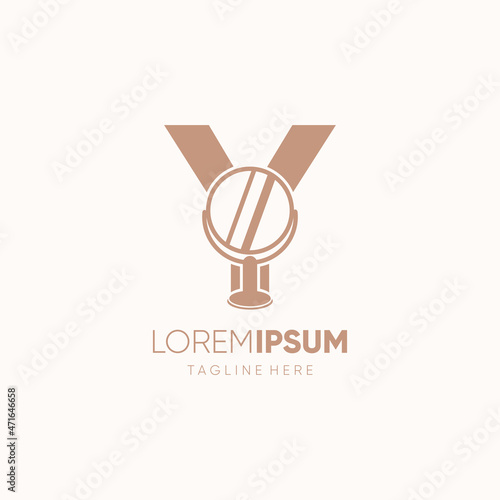 Letter Y Mirror Logo Design Vector Icon Graphic Emblem Illustration