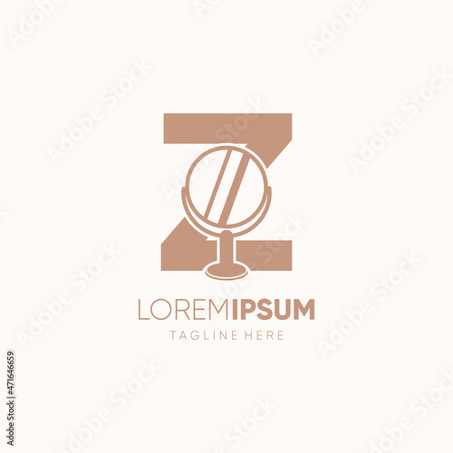 Letter Z Mirror Logo Design Vector Icon Graphic Emblem Illustration