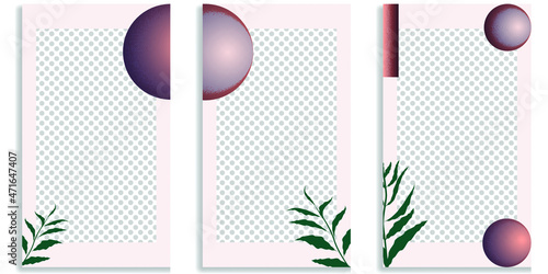 Social media editable covers with grainy effects .Grunge design . Contemporary style . Post frame stories templates. Layout for promotion .Media banner .Vector