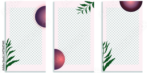 Social media editable covers with grainy effects .Grunge design . Contemporary style . Post frame stories templates. Layout for promotion .Media banner .Vector