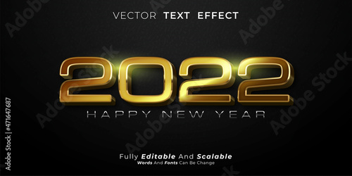 editable text number happy new year 2022 luxury design