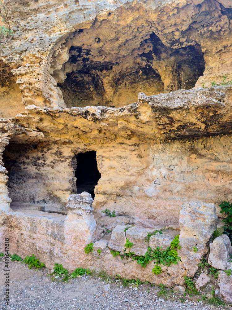 Historical Besikli Cave in Hatay, Samandağ - Turkey. Turkis name is 