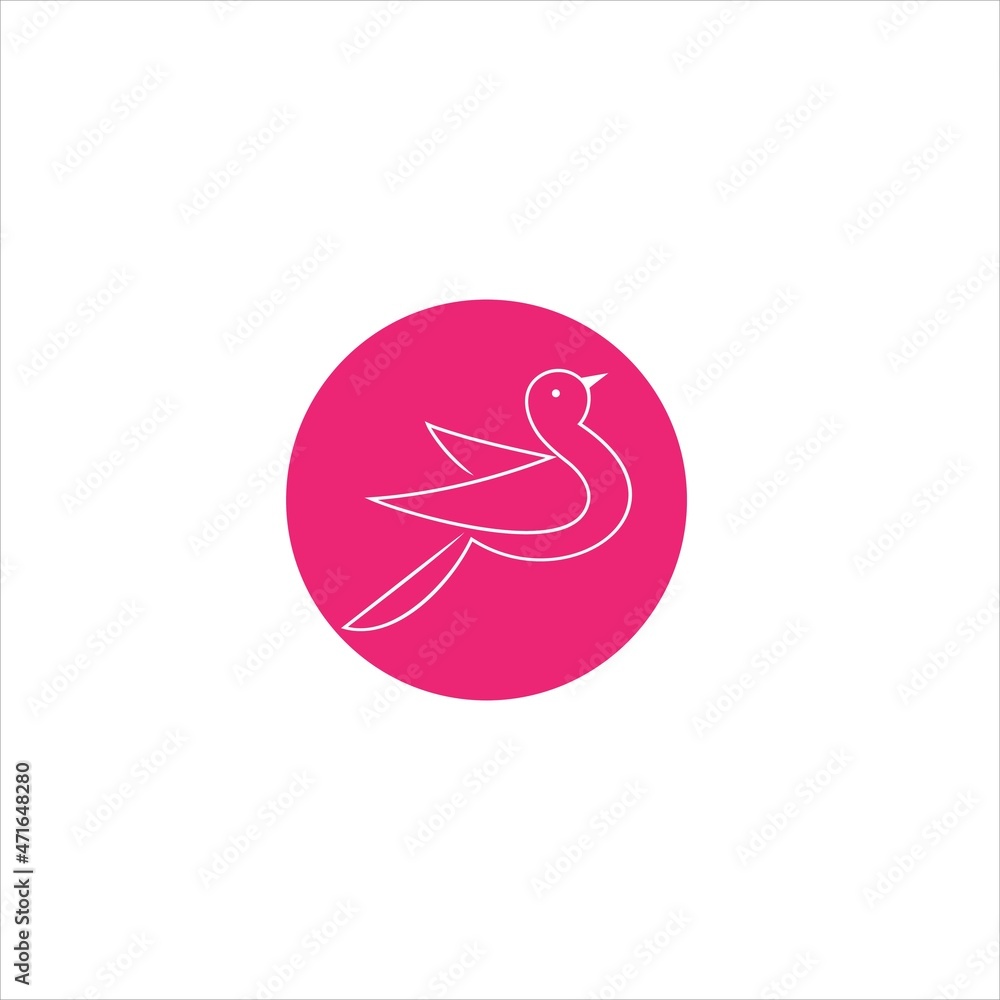 Obraz premium bird logo vector template line