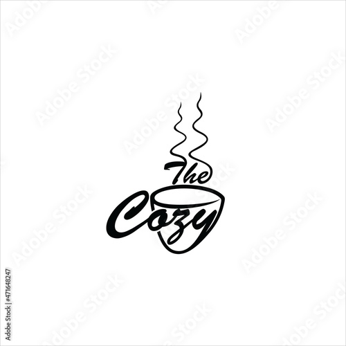 the cozy logo vector template coffee