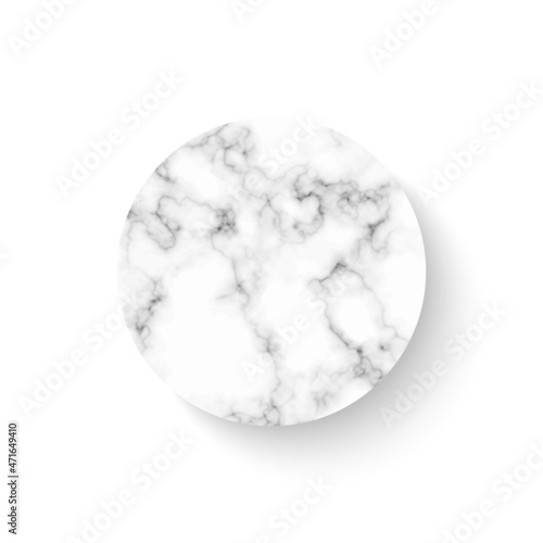 Black and white marble pattern, minimalist card with circle frame, natural stone texture