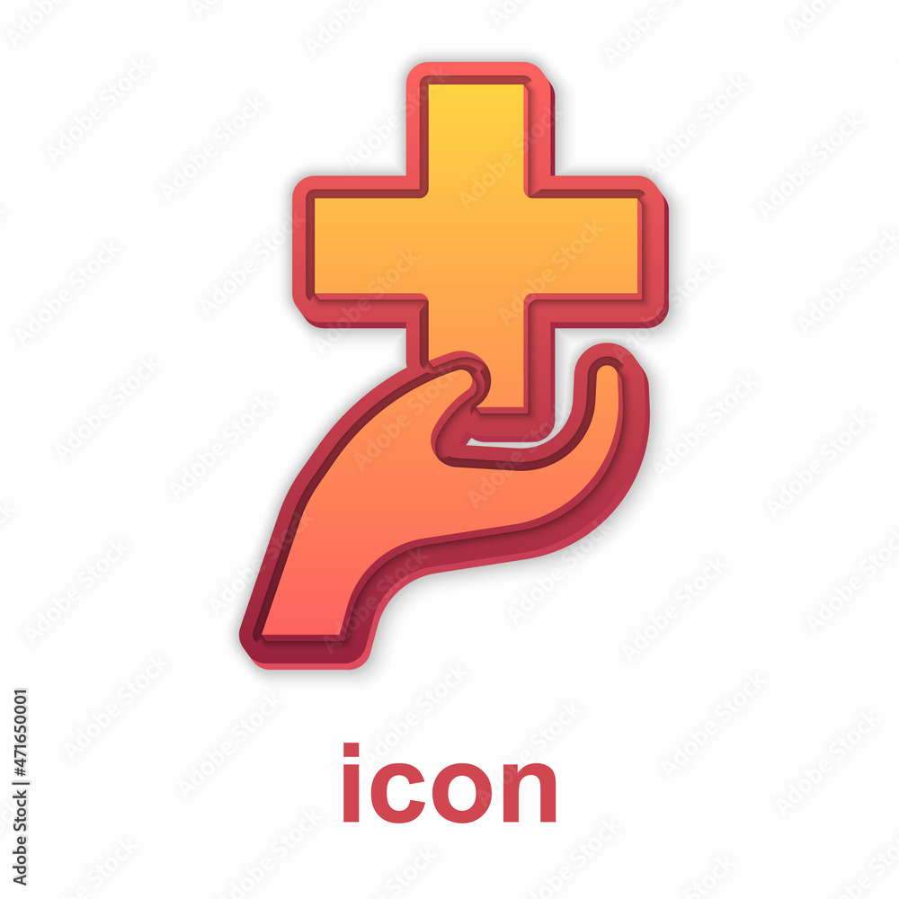Gold Heart with a cross icon isolated on white background. First aid. Healthcare, medical and pharmacy sign. Vector Gold Heart with a cross icon isolated on white background. First aid. Healthcare, medical and pharmacy sign. Vector