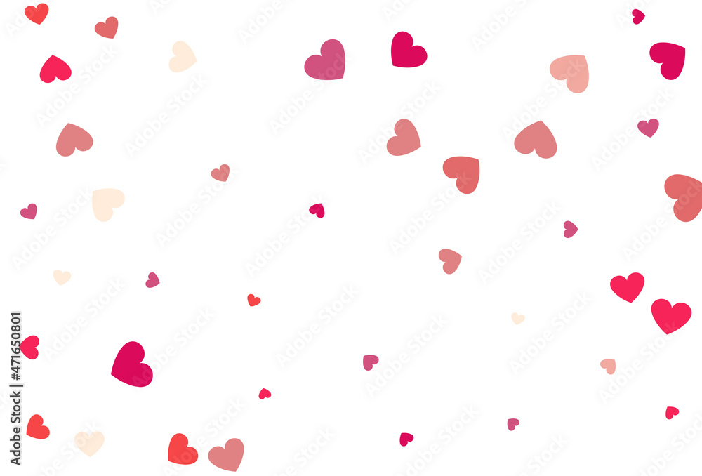 Beautiful hearts confetti. Valentine's Day.