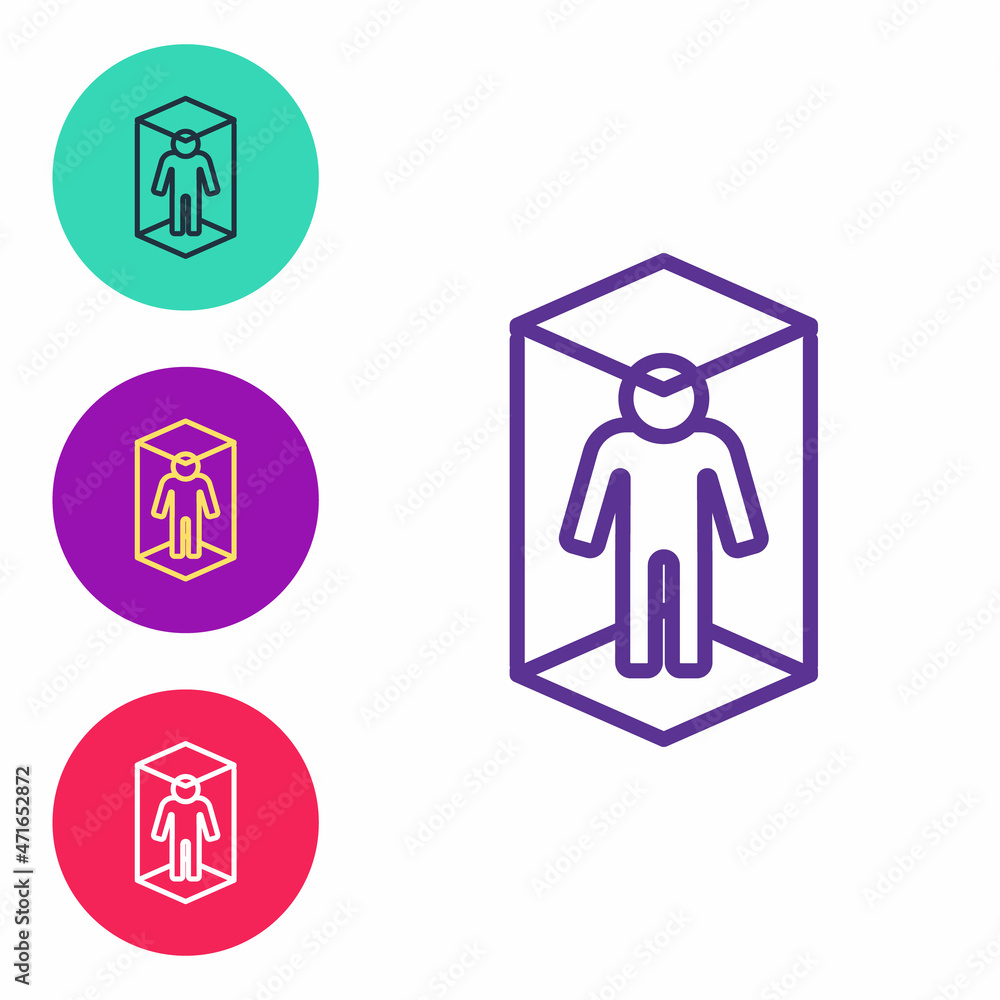 Set line 3d modeling icon isolated on white background. Augmented reality or virtual reality. Set icons colorful. Vector Set line 3d modeling icon isolated on white background. Augmented reality or virtual reality. Set icons colorful. Vector