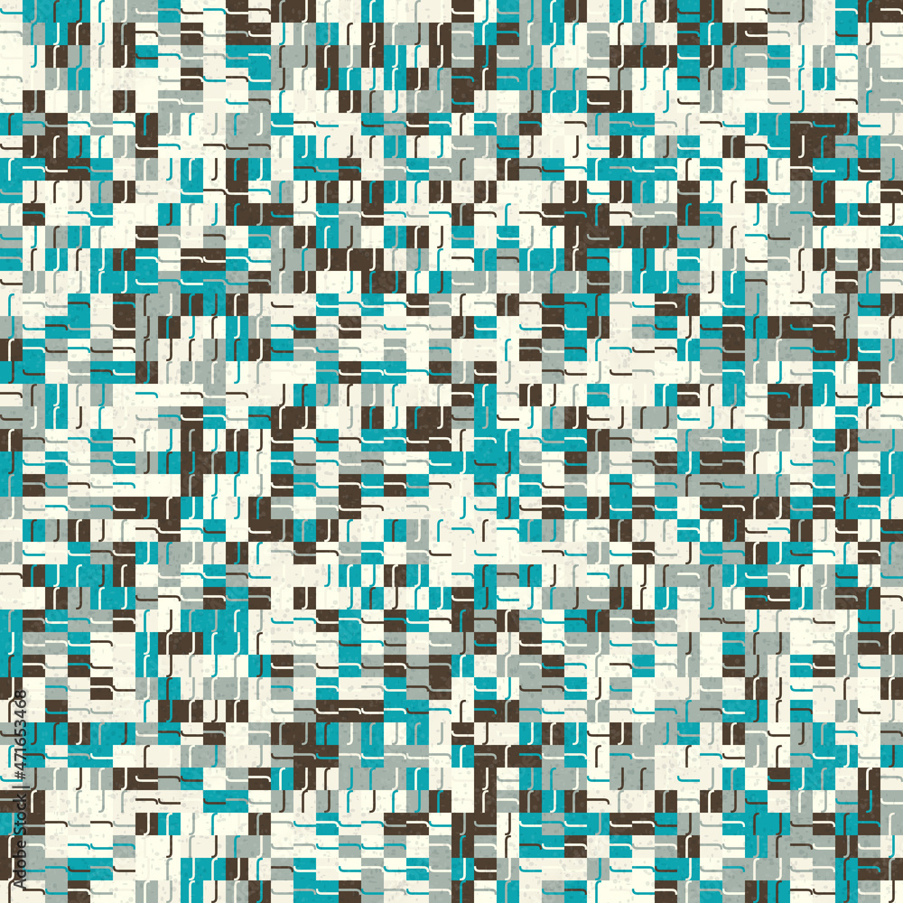 Fototapeta premium Abstract Geometric Pattern generative computational art illustration