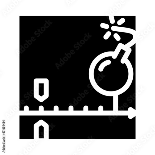 deadline project glyph icon vector. deadline project sign. isolated contour symbol black illustration