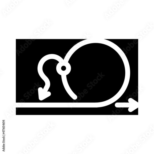 return back glyph icon vector. return back sign. isolated contour symbol black illustration