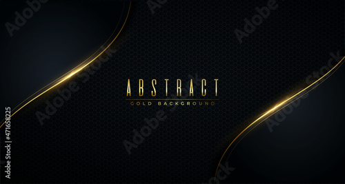 Abstract gold luxury metal background with elegant decoration