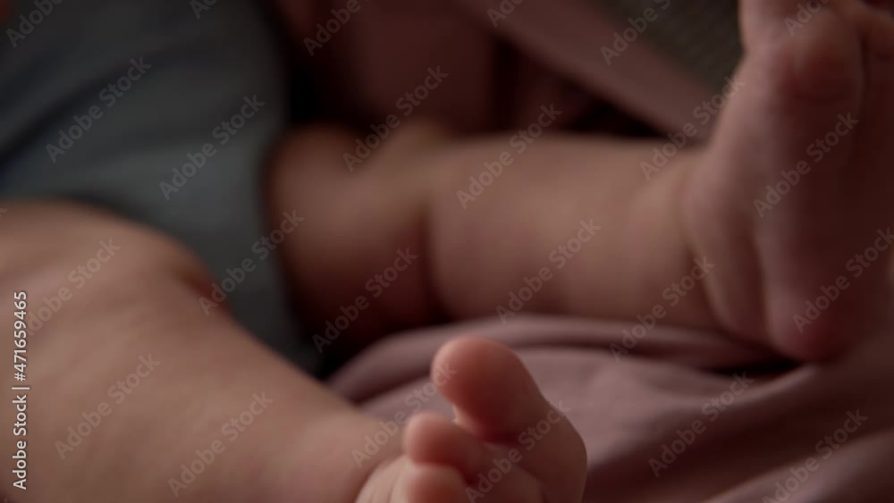 Baby Feet On Mother Hands. Cute Tiny Newborn Kid's Legs On Female Embrace Closeup. Mom And Her Child. Happy Family Concept. Beautiful Conceptual Video Of Maternity. Adorable Tiny Toes Selective Focus. Baby Feet On Mother Hands. Cute Tiny Newborn Kid's Legs On Female Embrace Closeup. Mom And Her Child. Happy Family Concept. Beautiful Conceptual Video Of Maternity. Adorable Tiny Toes Selective Focus.