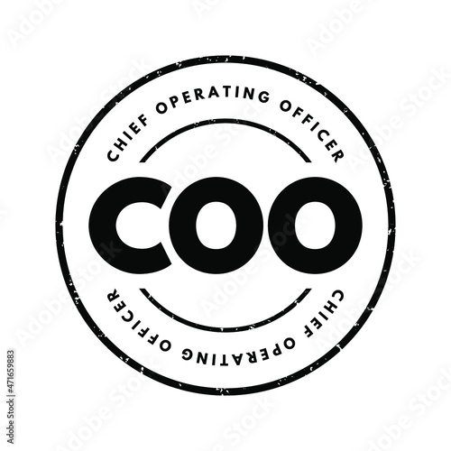COO - Chief Operating Officer acronym, business concept background