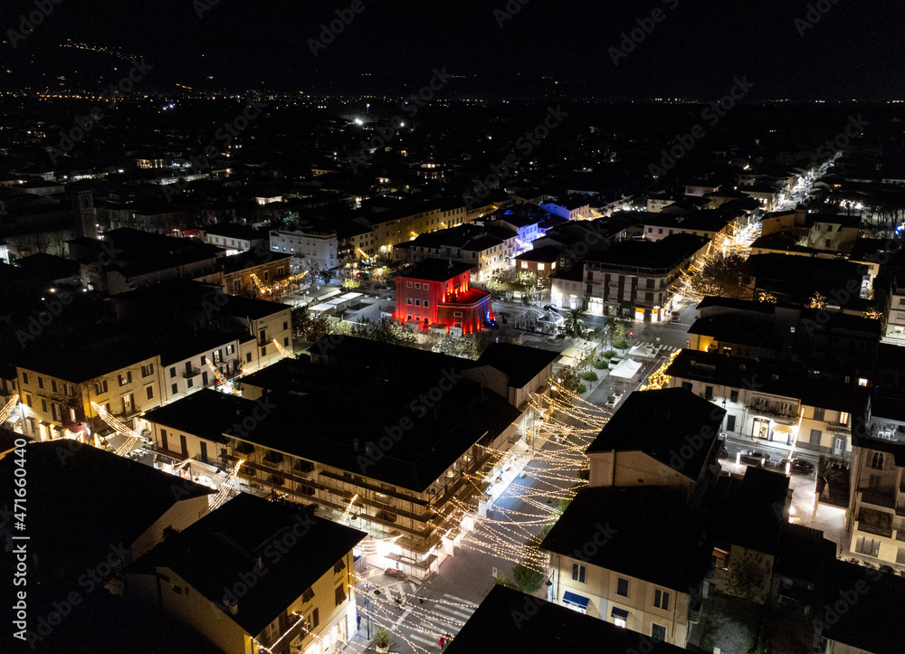 Φωτογραφία Versilia, Toscana: vista aerea di Forte dei Marmi nel periodo Natalizio