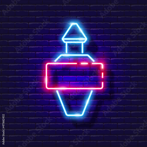 Garden dripper for irrigation neon icon. Irrigation system, watering system, hose and accessories glowing signs. Vector illustration for design, website, advertising, store, goods