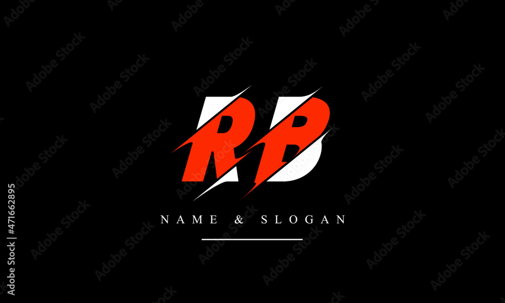 RB, BR, R, B abstract letters logo monogram Stock Vector | Adobe Stock