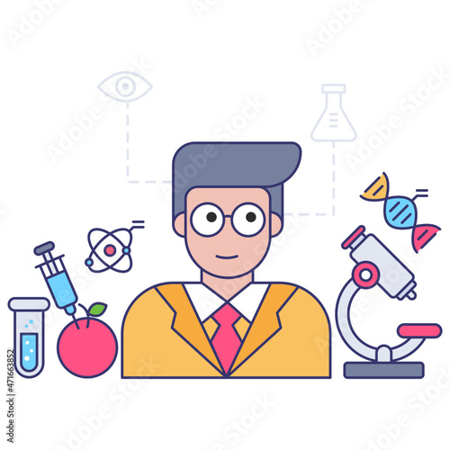A unique design illustration of biotechnology