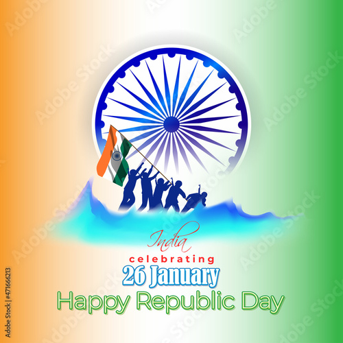 Vector illustration of Happy Republic day concept banner,