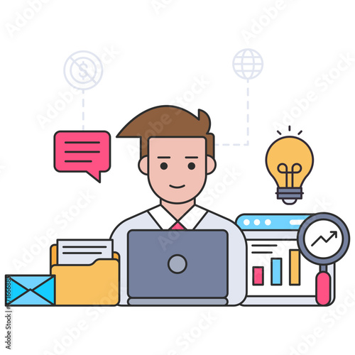 Entrepreneurship illustration in flat design