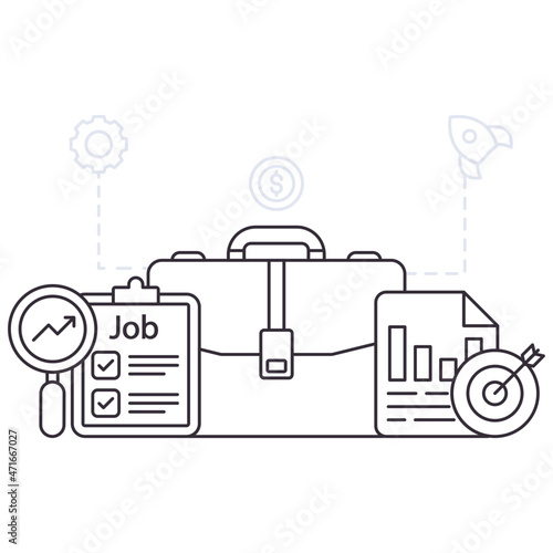 conceptual ar illustration of career