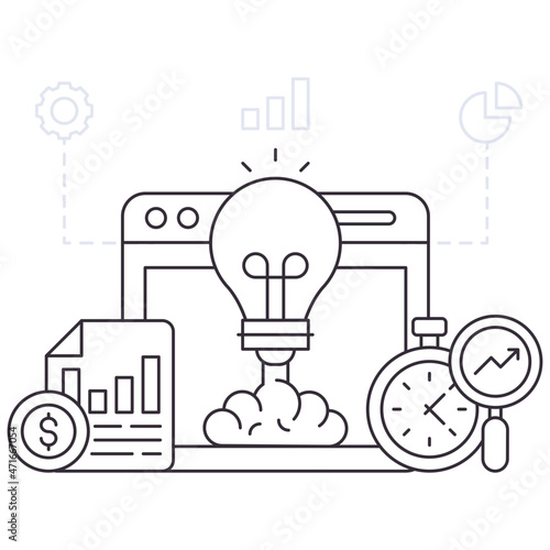 A perfect design illustration of idea startup